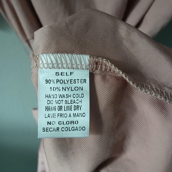 ROOLEE Women's Size 3XL Blush Pink Belted Knee Length Dress Zipper Short Sleeve - Picture 9 of 15